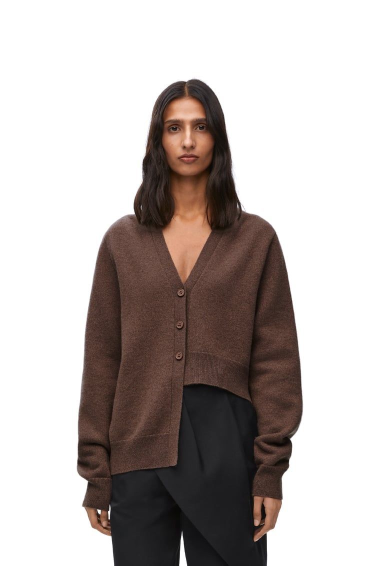 Asymmetric cardigan in cashmere