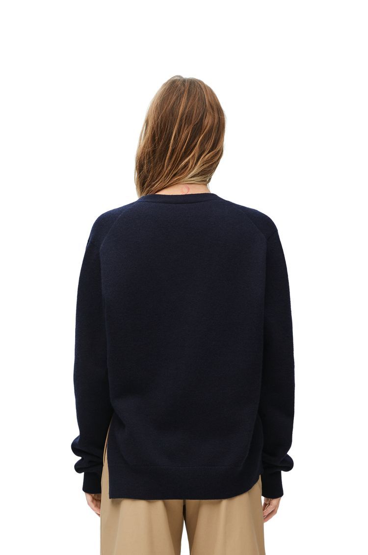 Asymmetric cardigan in cashmere