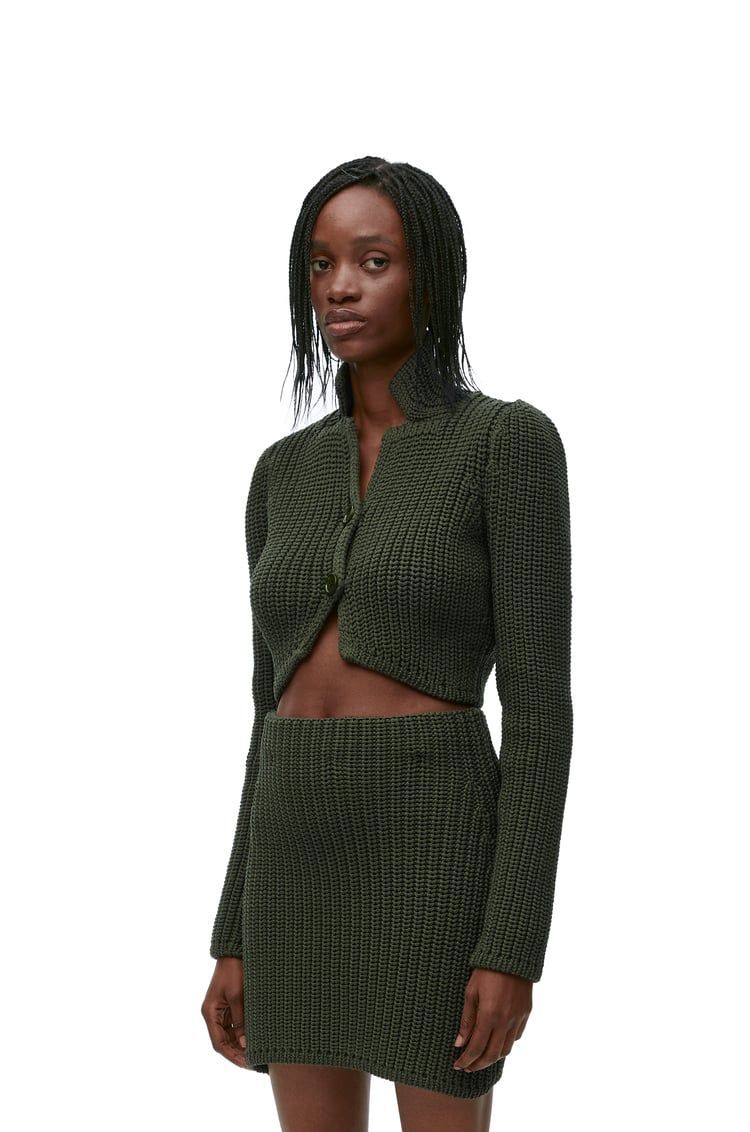 Cropped cardigan In technical knit