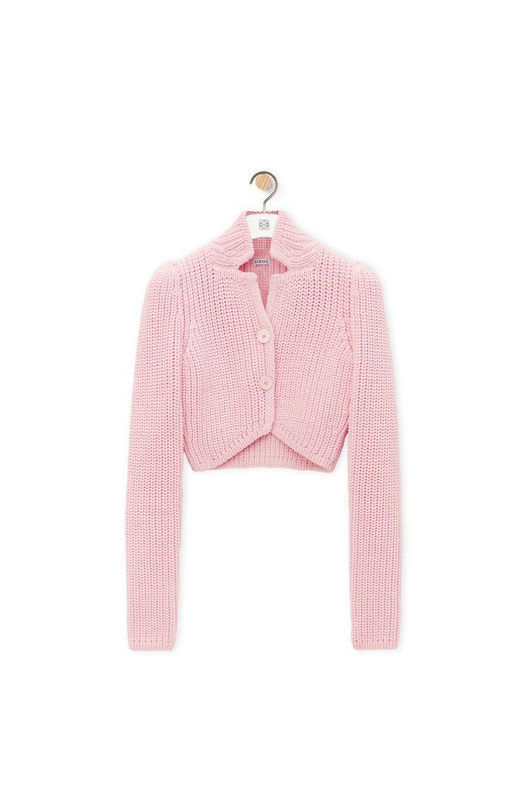 Cropped cardigan In technical knit