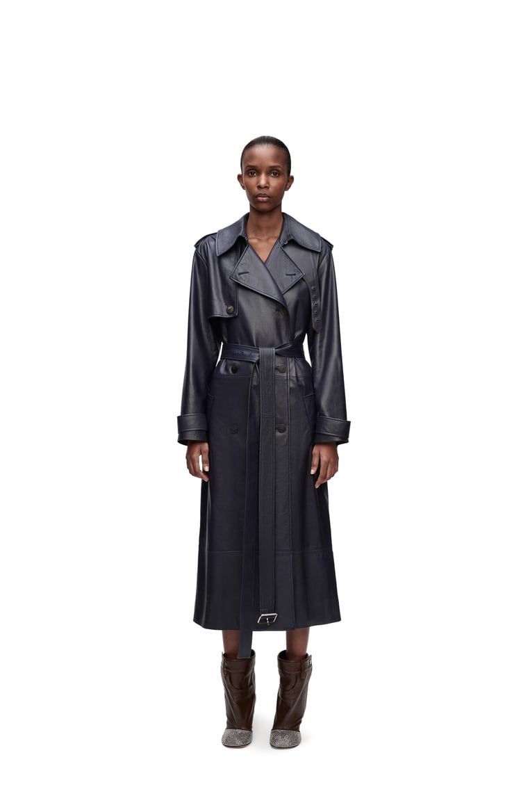 Trench coat in nappa lambskin