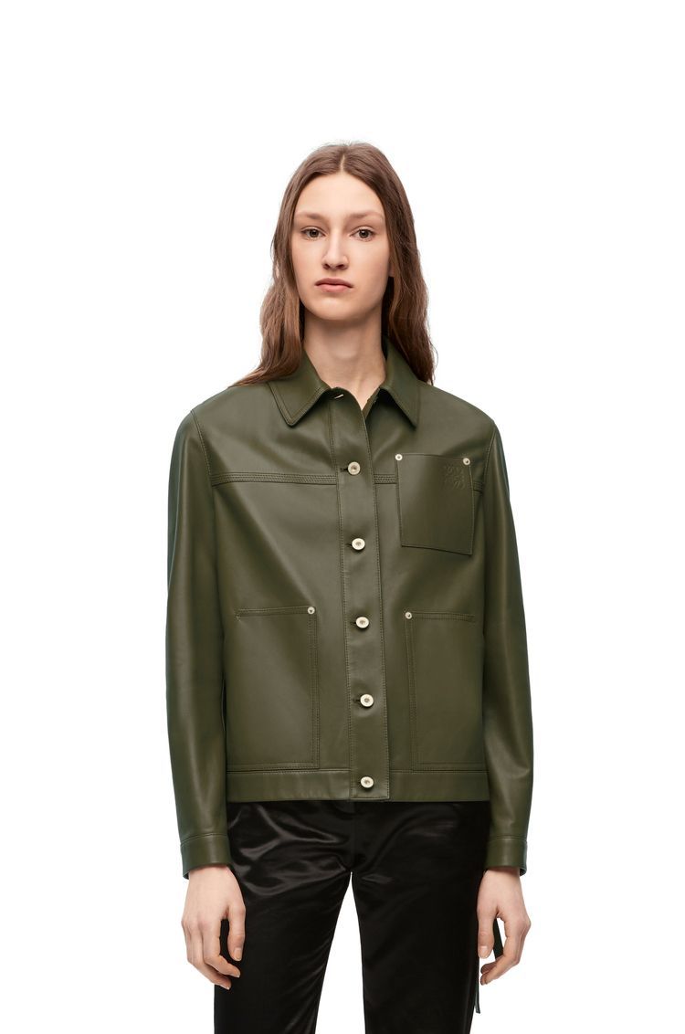 Workwear jacket in nappa lambskin