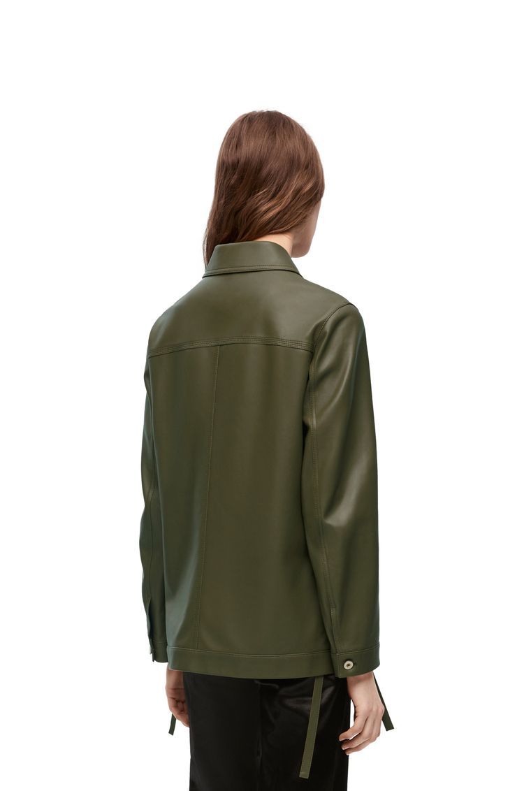 Workwear jacket in nappa lambskin