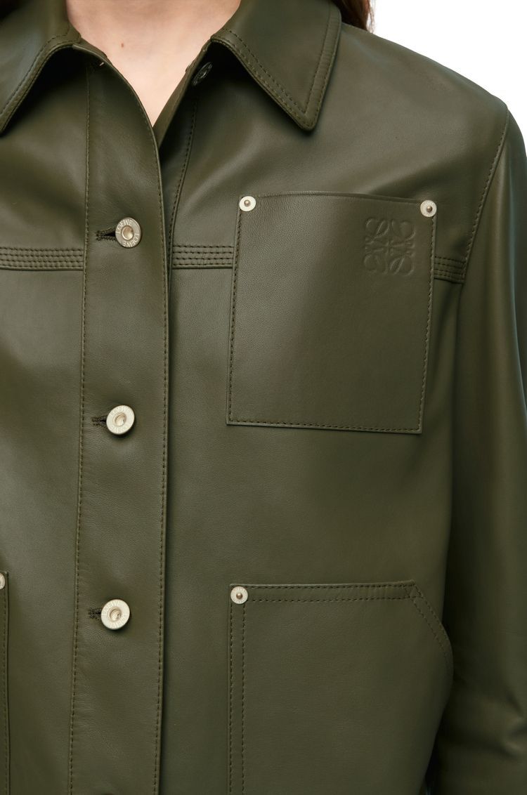 Workwear jacket in nappa lambskin