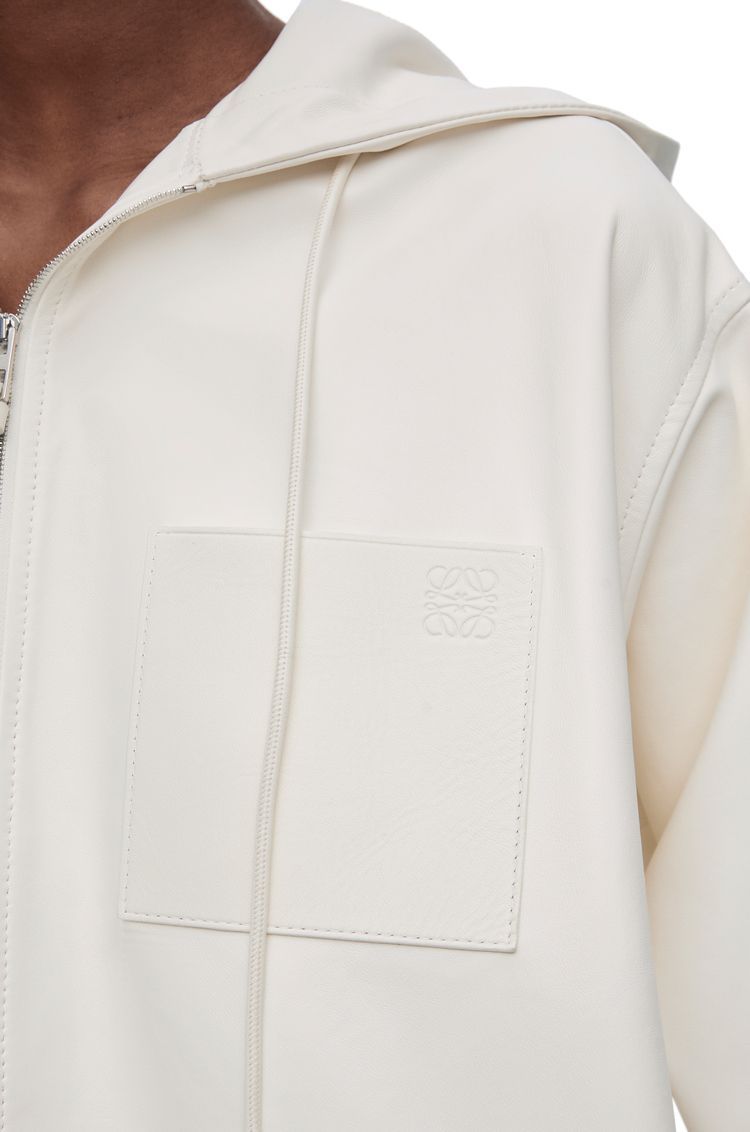 Hooded jacket in nappa lambskin