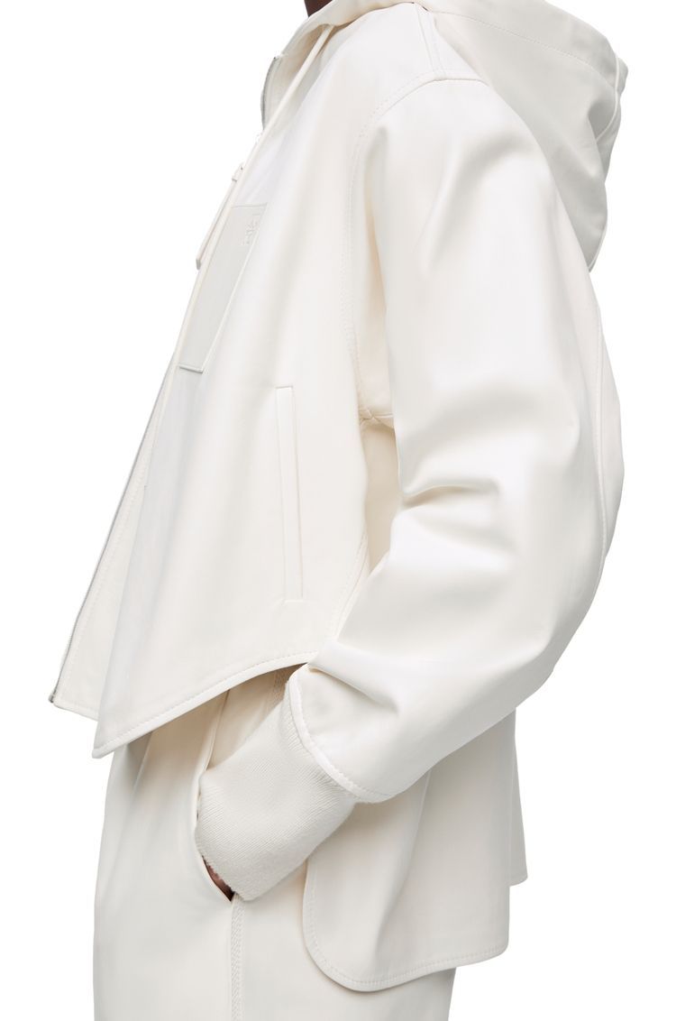 Hooded jacket in nappa lambskin