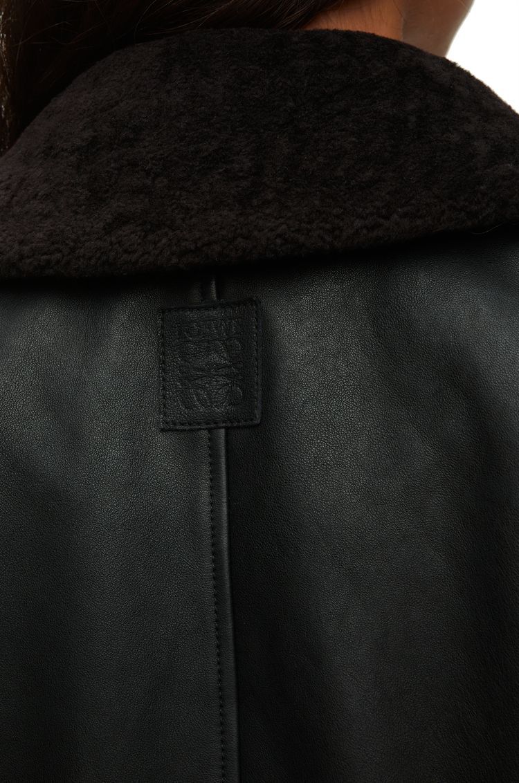 Cropped jacket in nappa lambskin