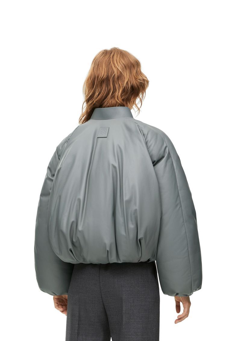 Padded bomber jacket in nappa lambskin