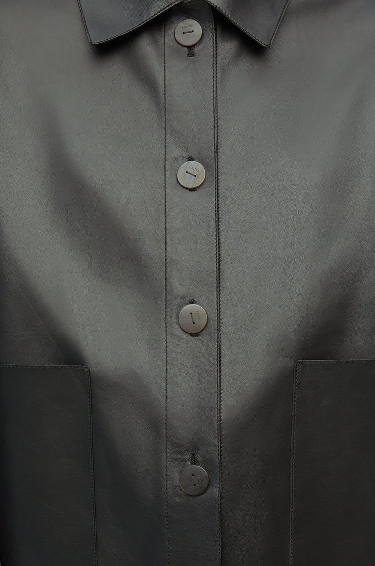 Turn-up jacket in nappa lambskin