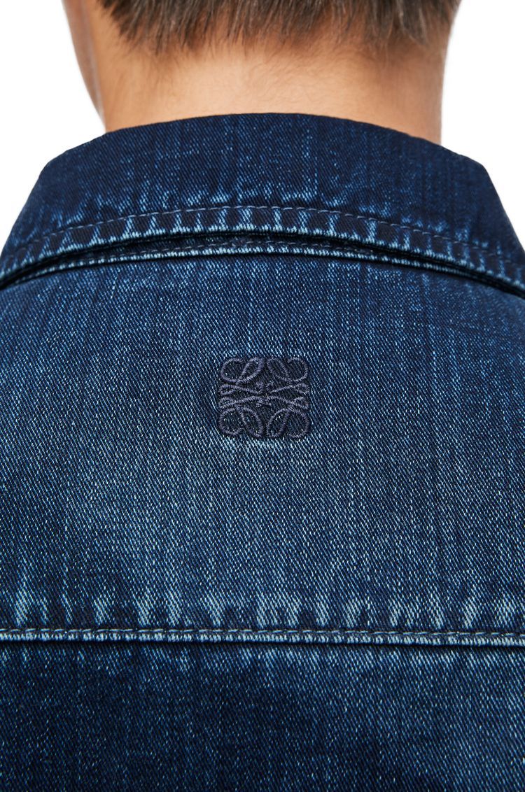 Pleated shirt in denim