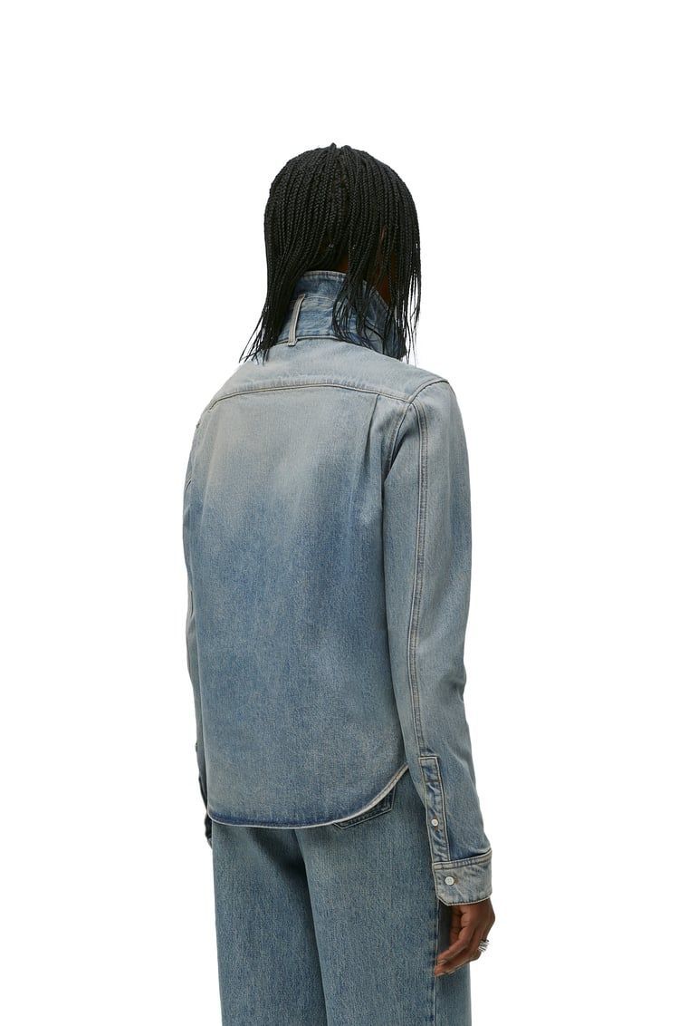 Bow shirt in denim