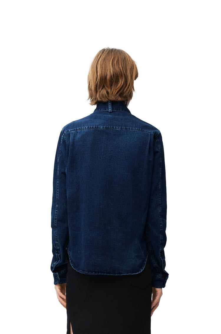 Bow shirt in denim