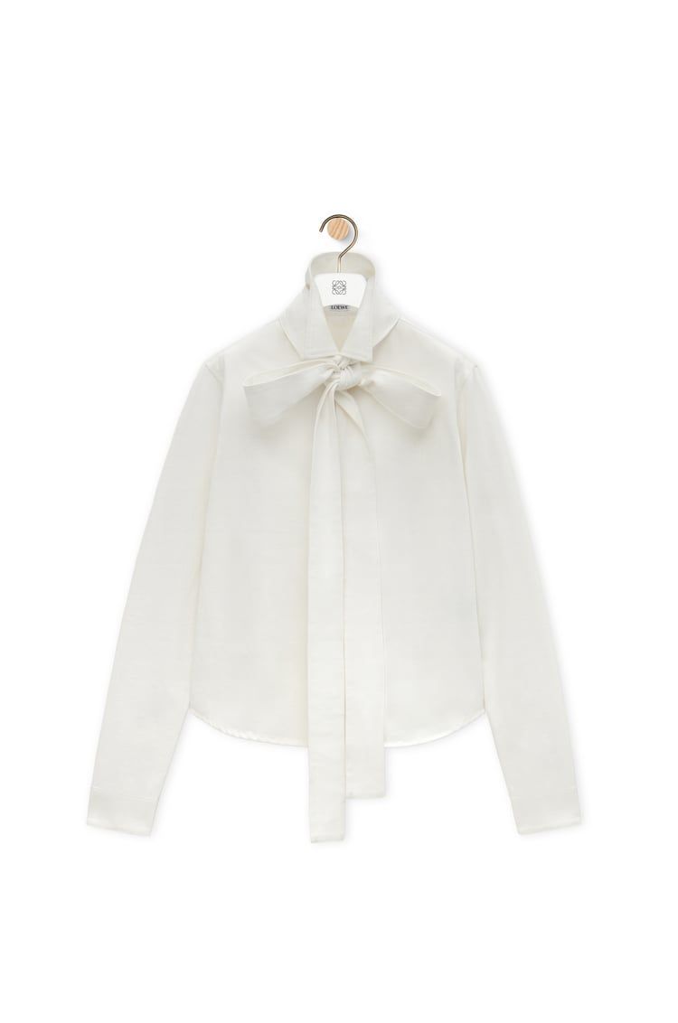 Bow shirt in denim