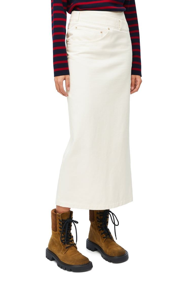 Deconstructed skirt in denim