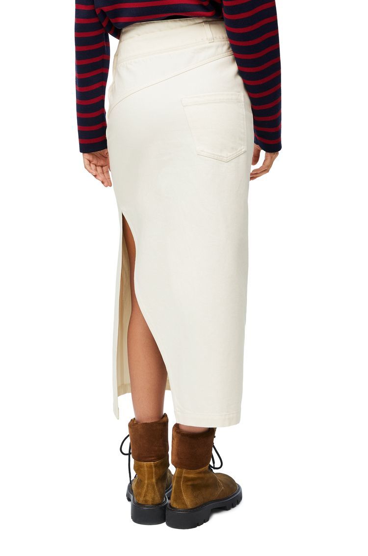 Deconstructed skirt in denim
