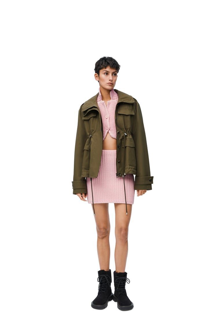 Mini skirt in technical knit
