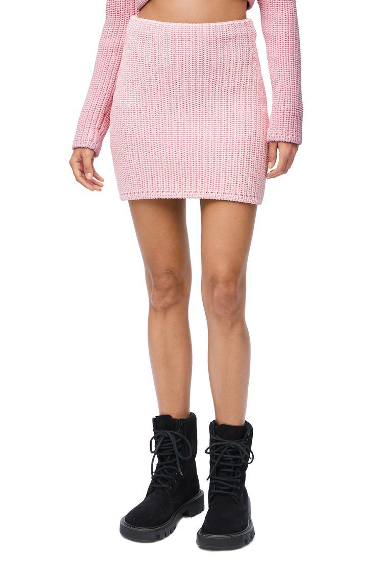 Mini skirt in technical knit