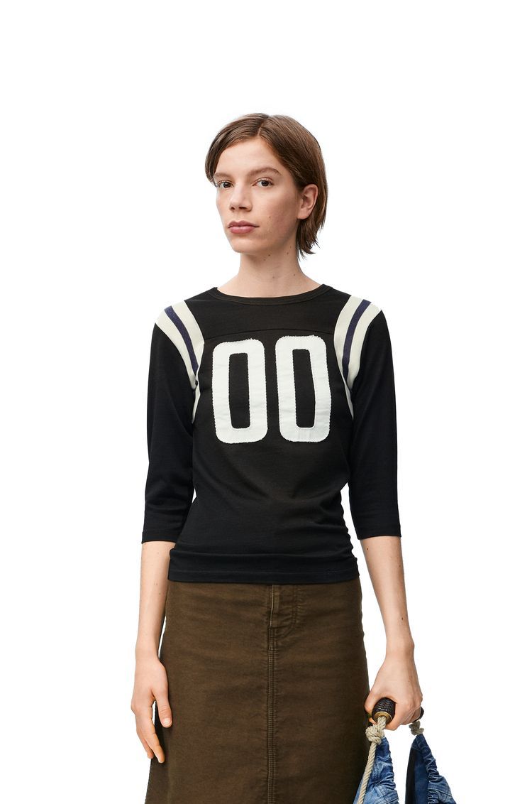 Slim fit T-shirt in cotton and viscose