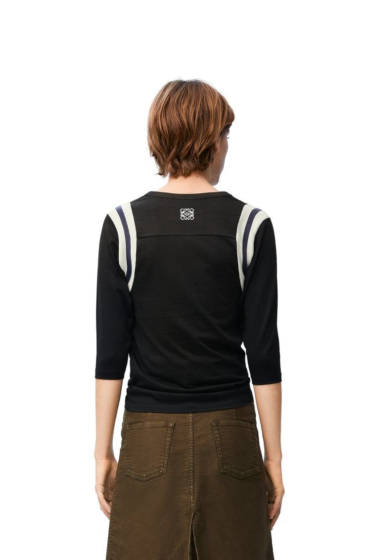 Slim fit T-shirt in cotton and viscose