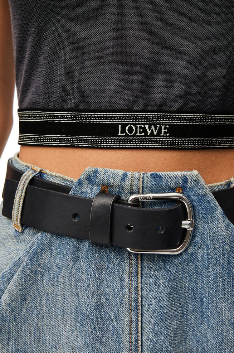 Cropped polo in silk and cotton