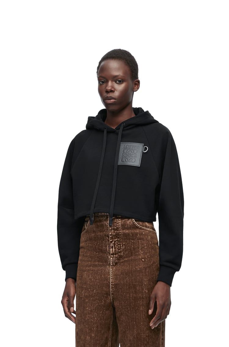 Cropped hoodie in cotton
