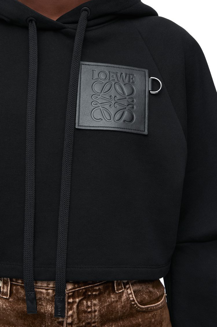 Cropped hoodie in cotton