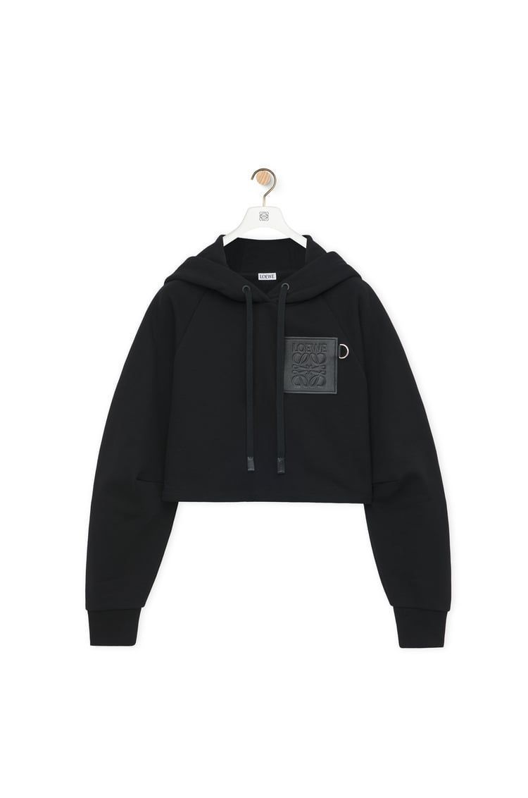 Cropped hoodie in cotton