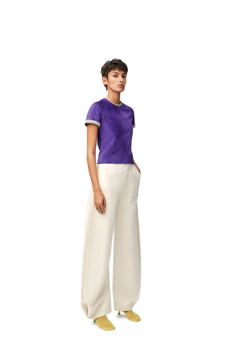 Top in suede calfskin
