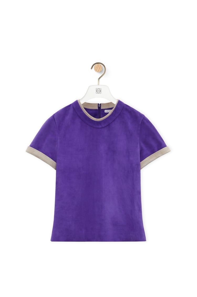Top in suede calfskin
