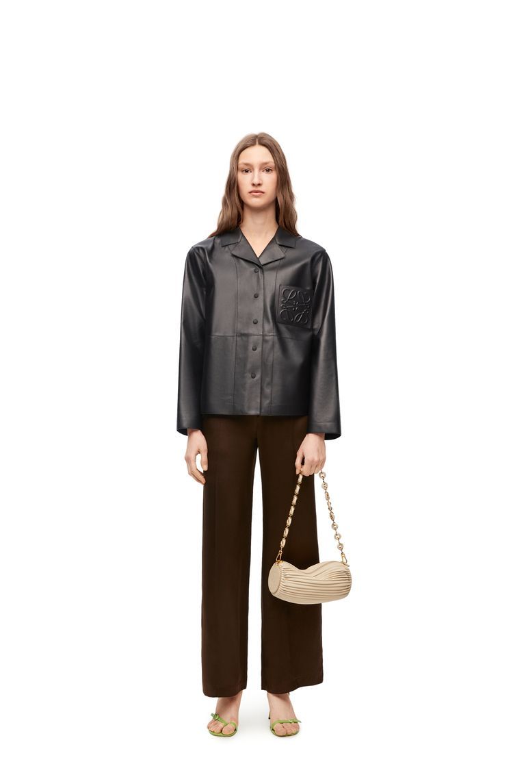 Pyjama blouse in nappa lambskin