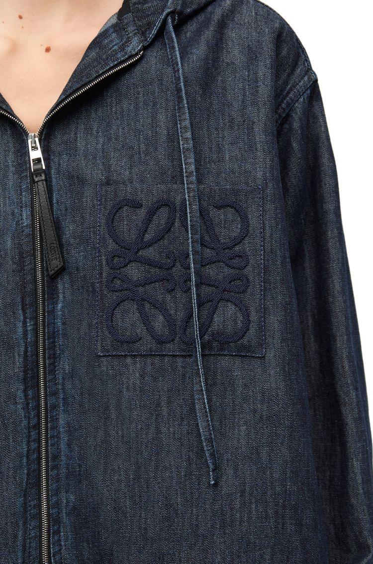 Hooded jacket in denim