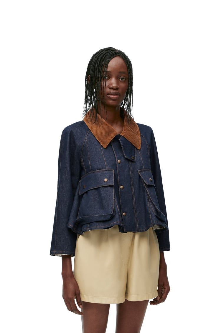 Trapeze jacket in denim