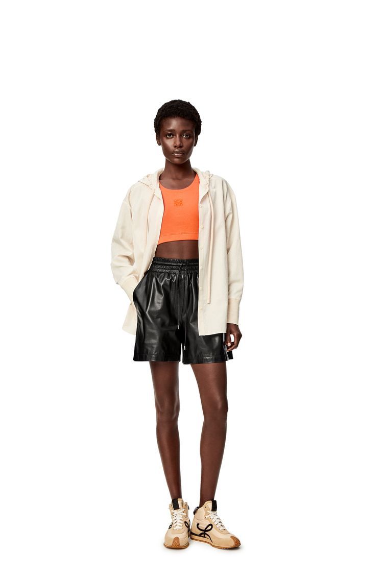 Shorts in nappa lambskin