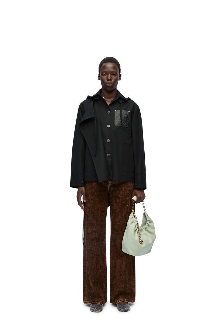 Hooded parka in cotton
