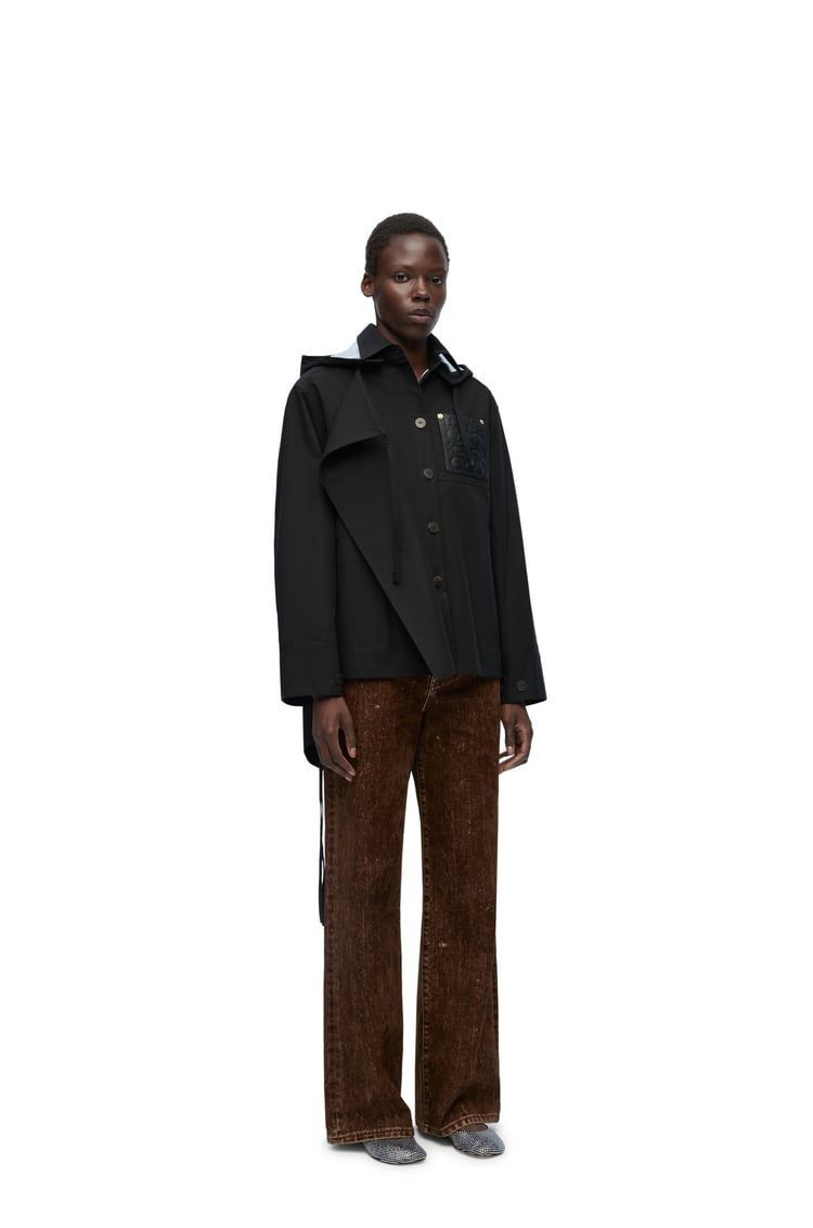 Hooded parka in cotton