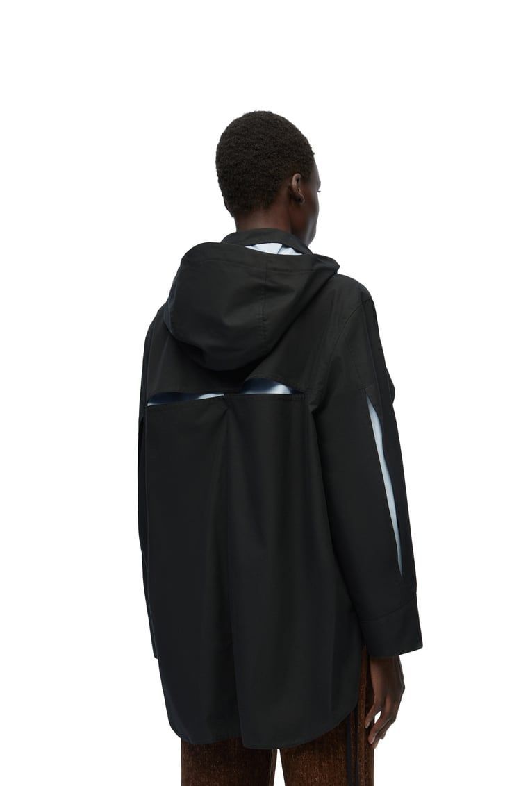 Hooded parka in cotton