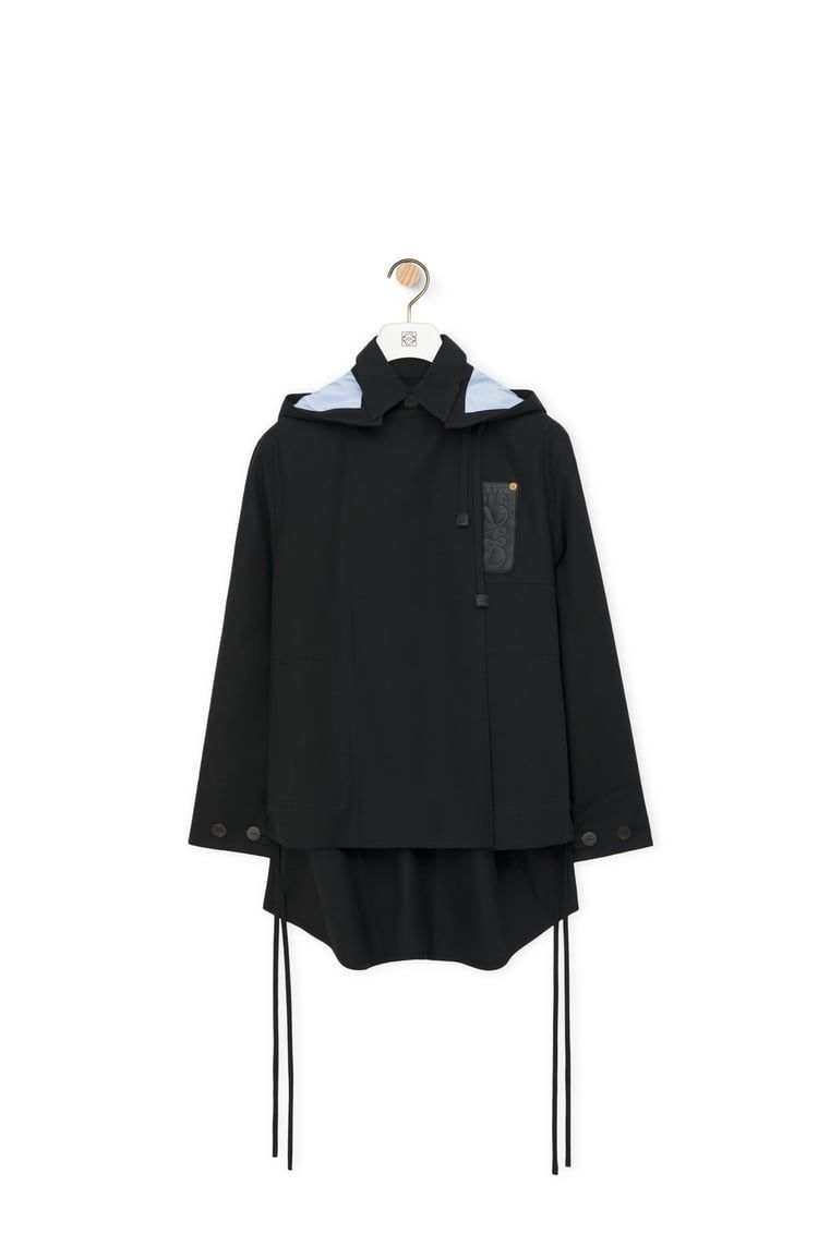 Hooded parka in cotton
