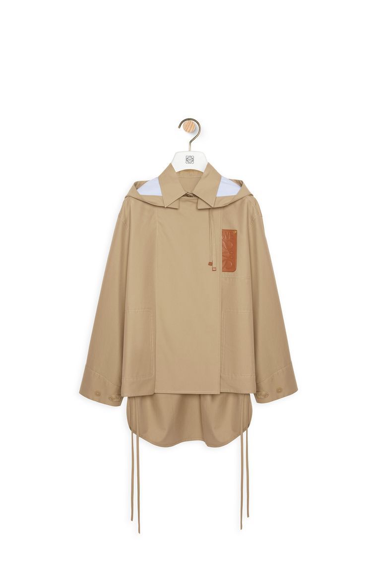 Hooded parka in cotton