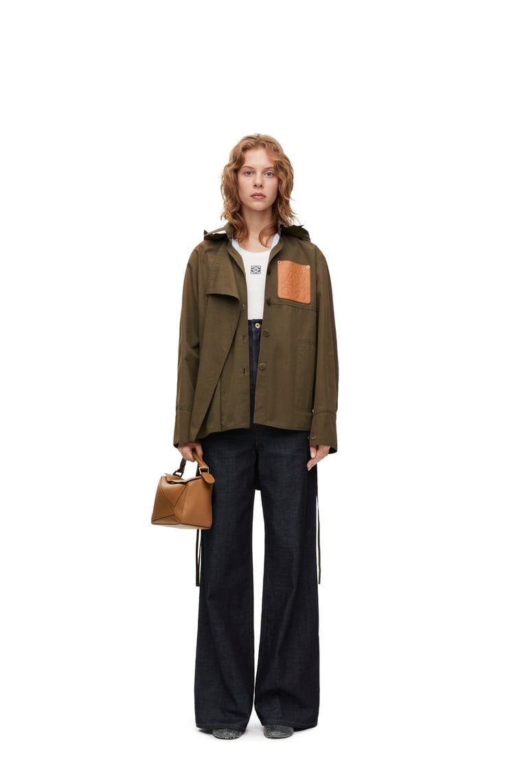 Hooded parka in cotton