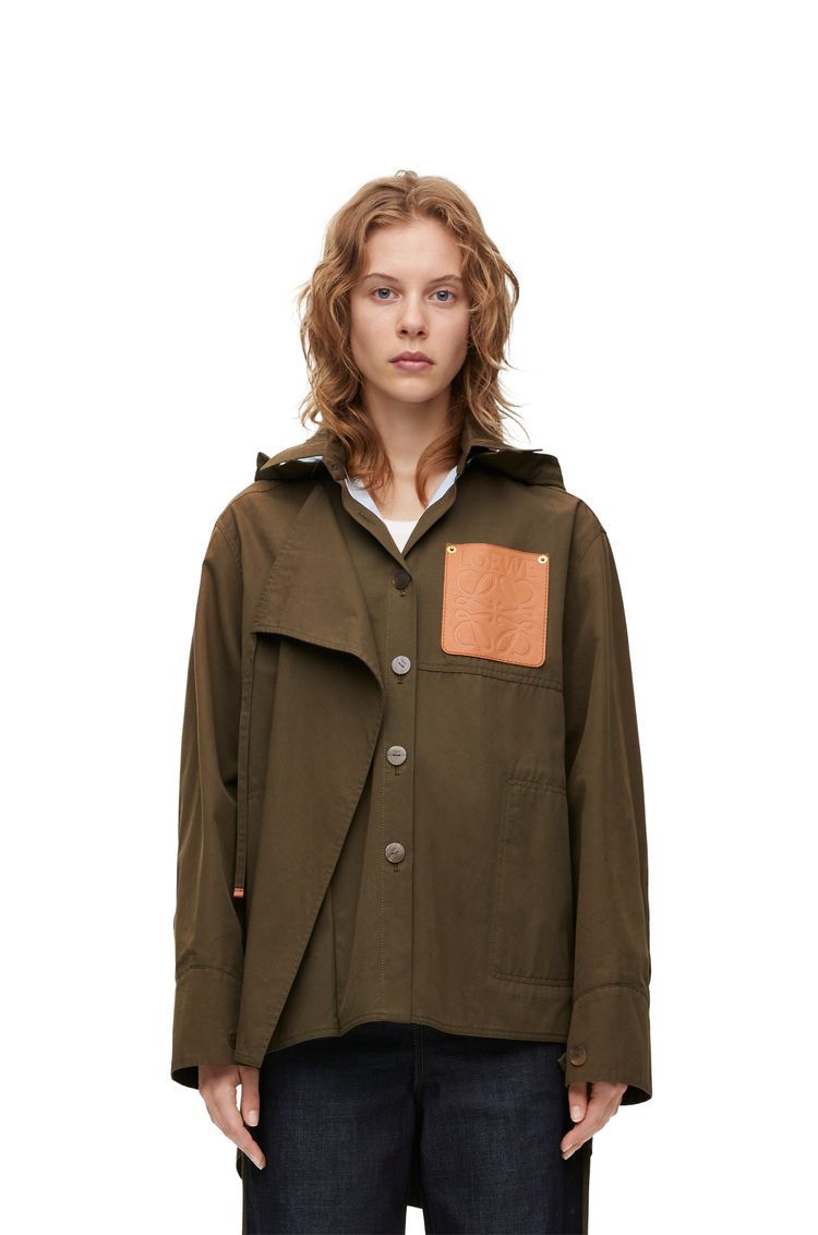 Hooded parka in cotton