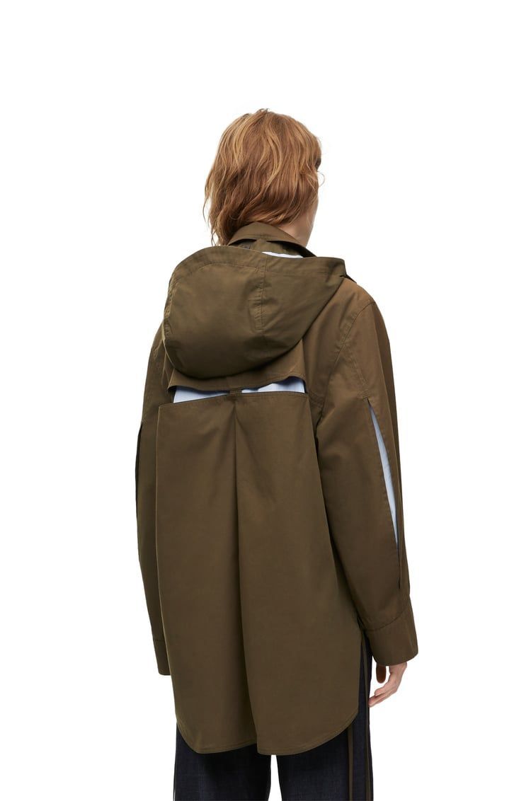 Hooded parka in cotton
