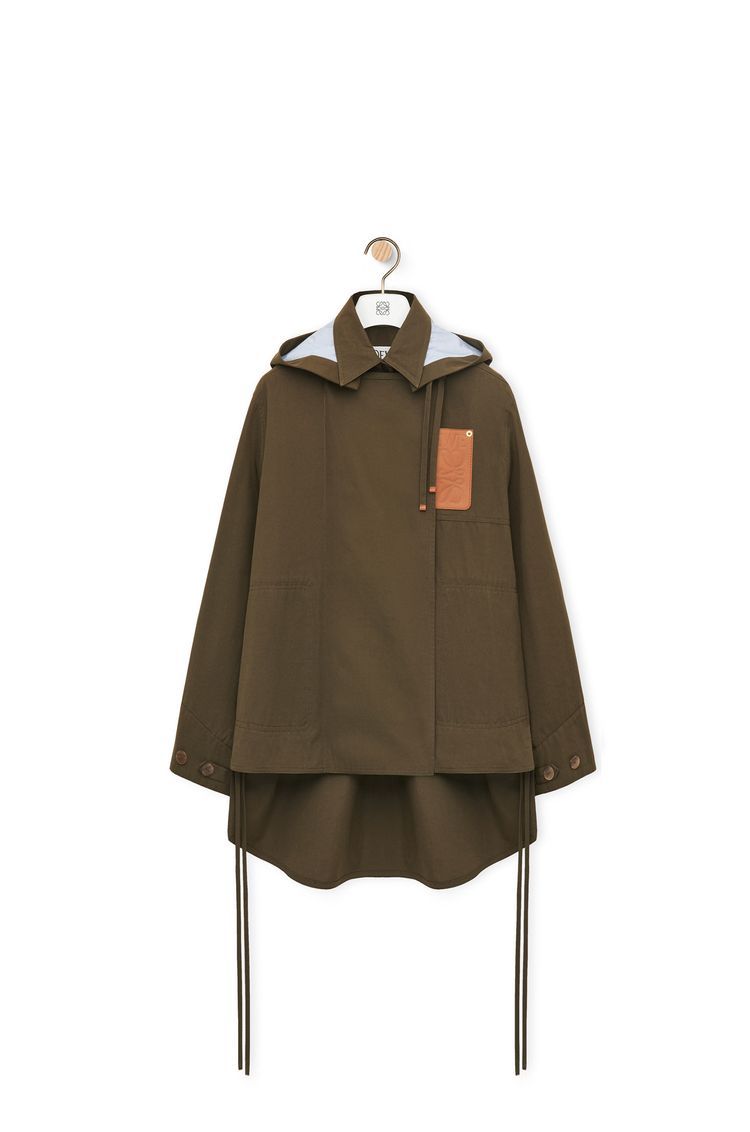 Hooded parka in cotton