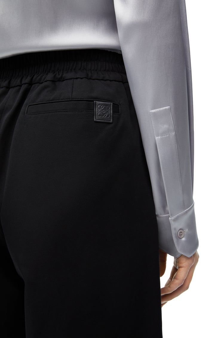 Cropped wrap trousers in cotton