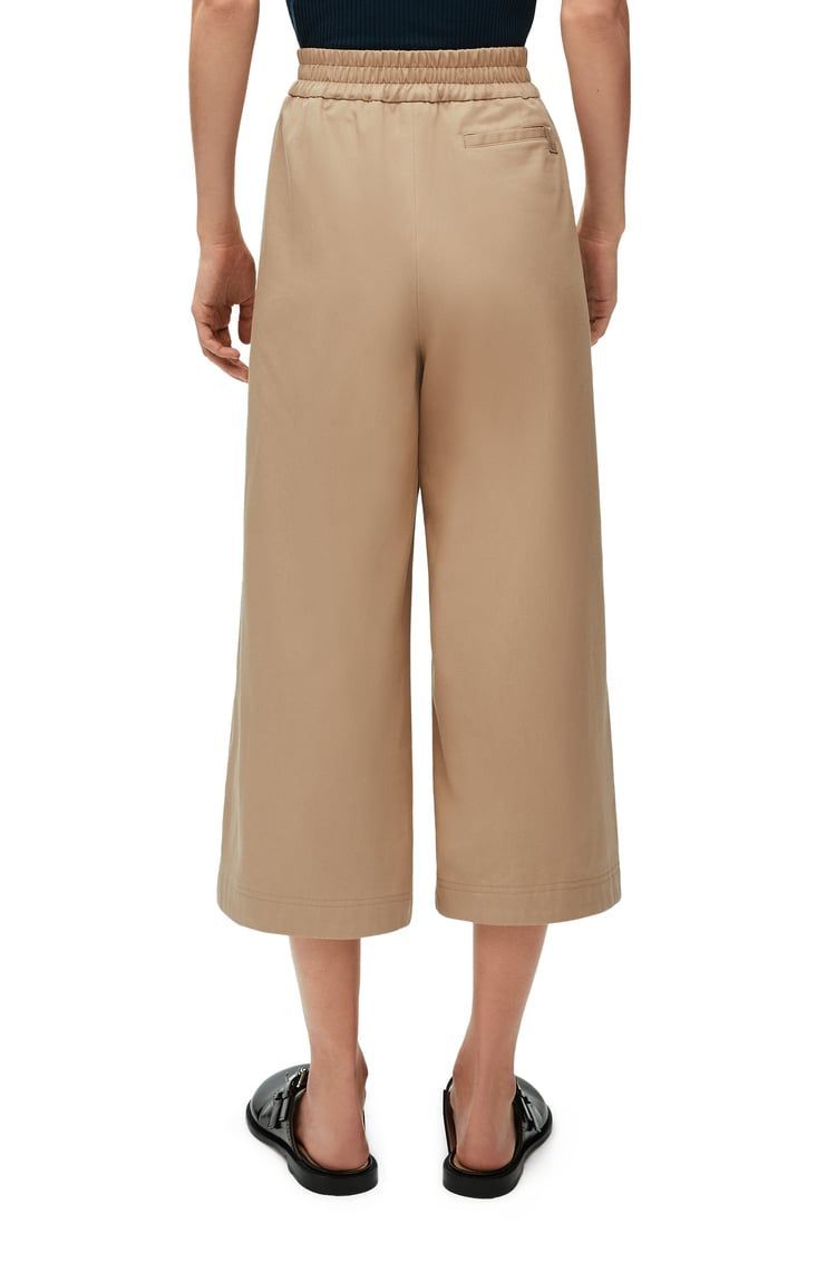 Cropped wrap trousers in cotton
