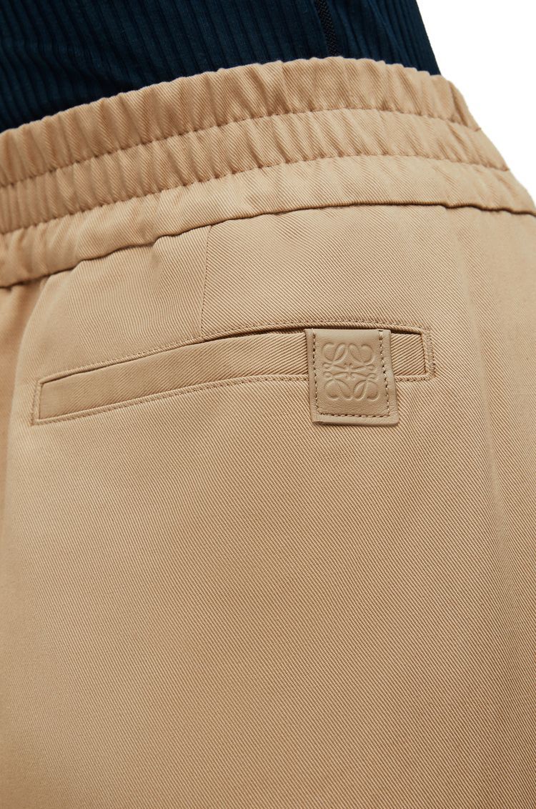 Cropped wrap trousers in cotton