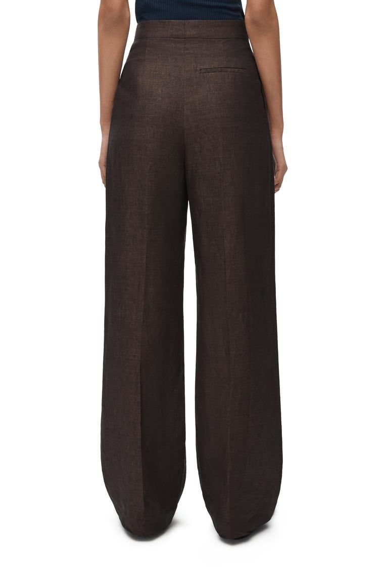 High waisted trousers in linen