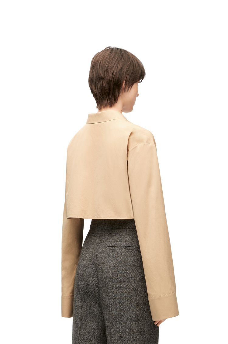 Cropped shirt in cotton