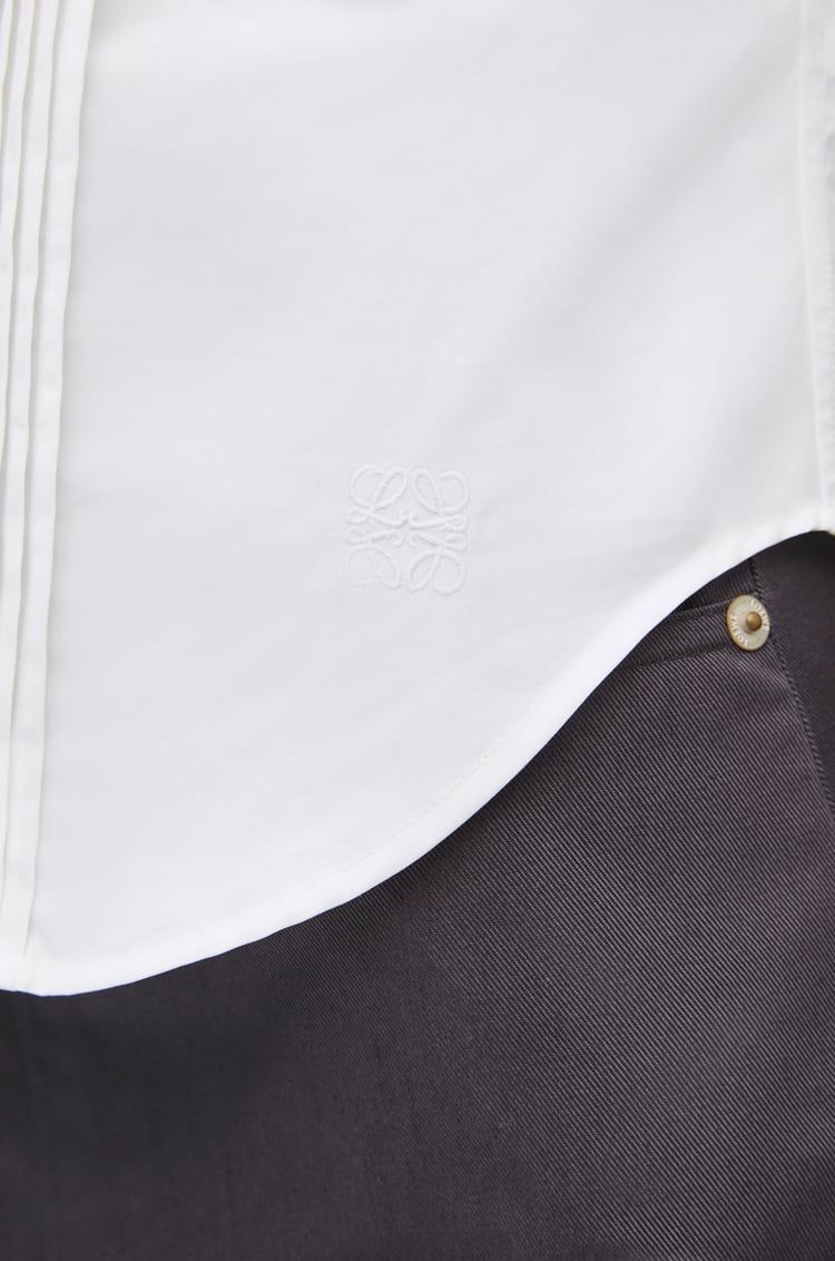 Pleated shirt in cotton
