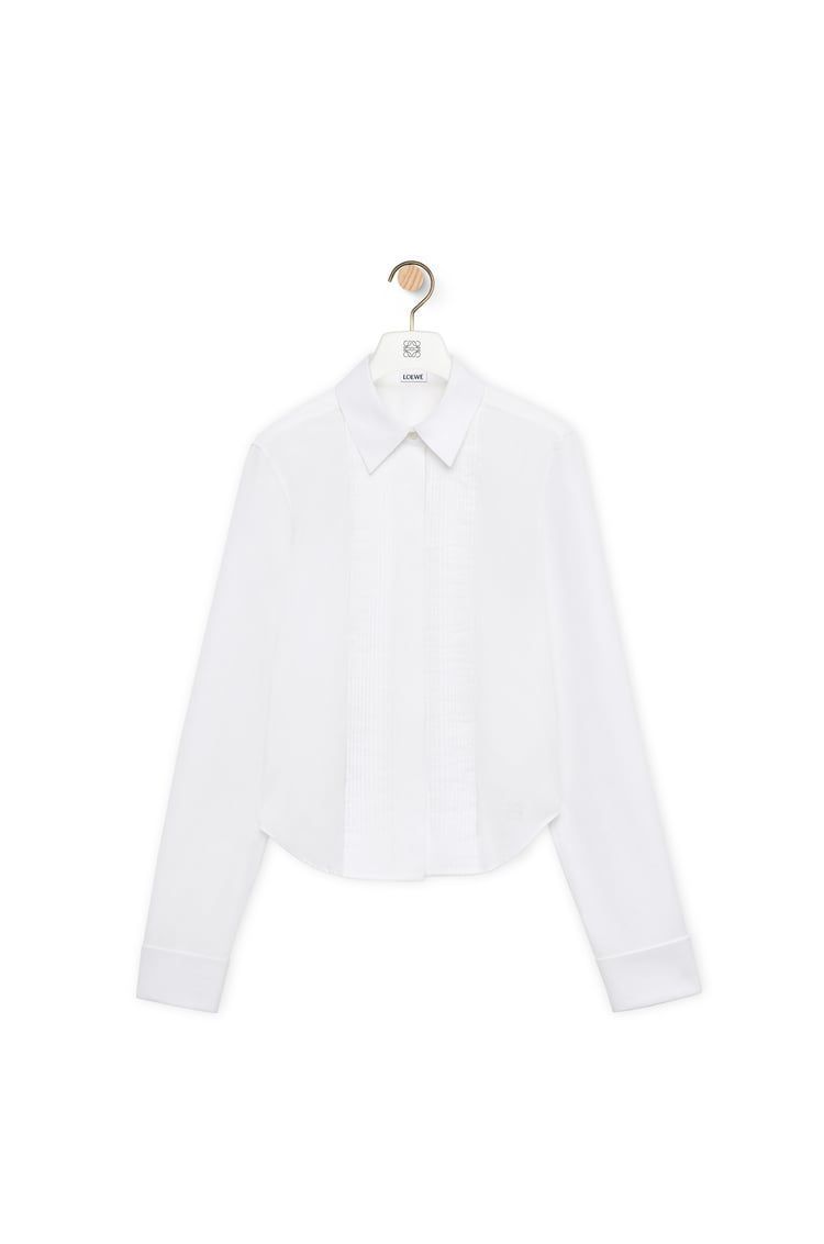 Pleated shirt in cotton