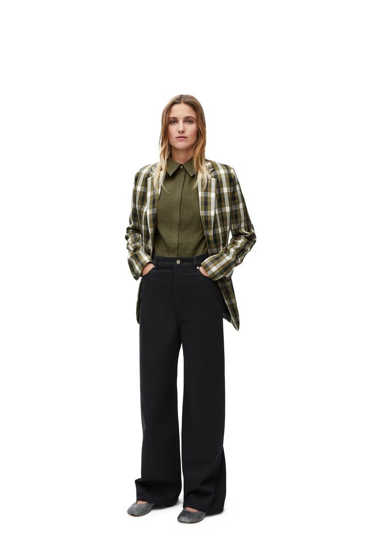 Pleated shirt in cotton